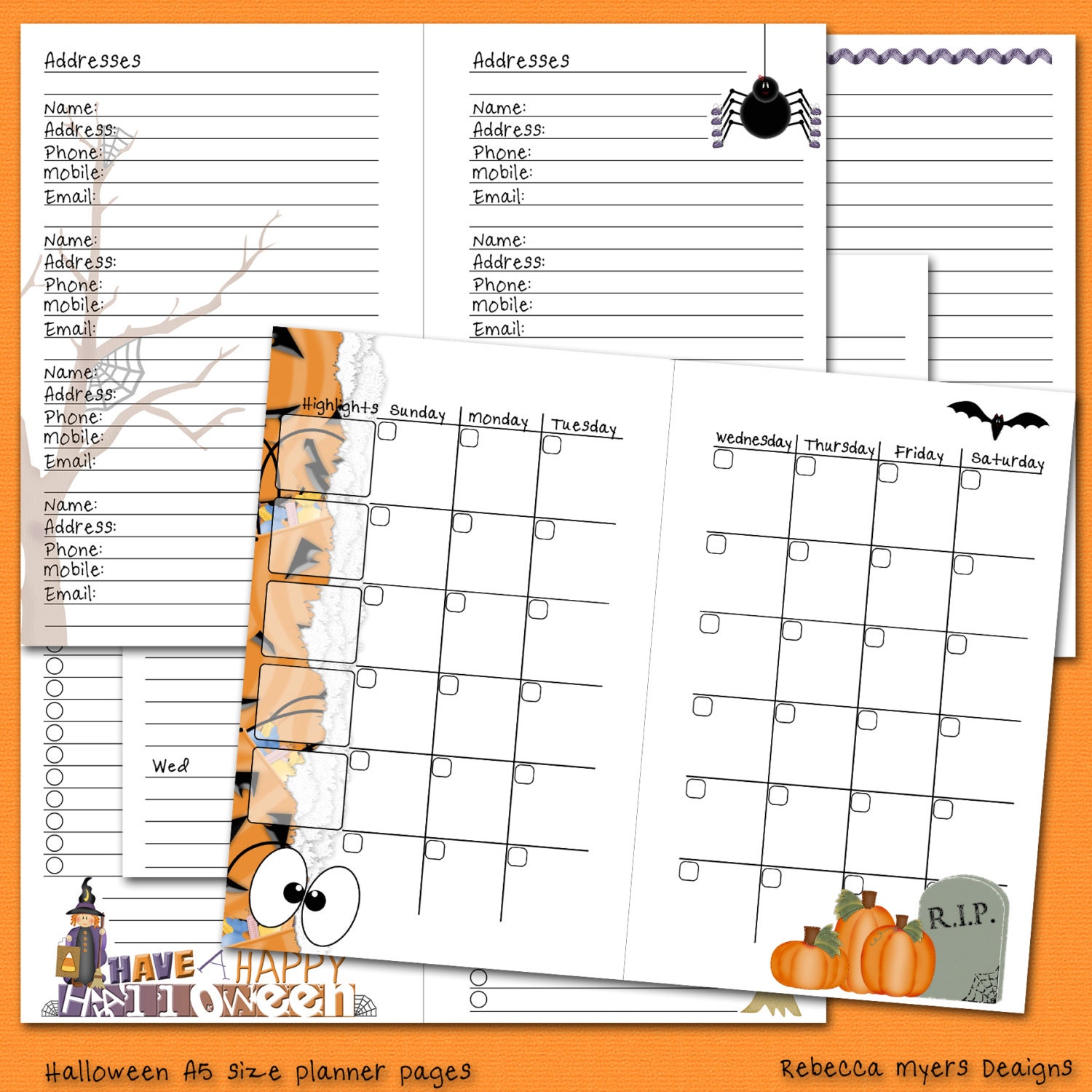 halloween-filofax-franklin-covey-a5-by-rebeccamyersdesigns-on-etsy