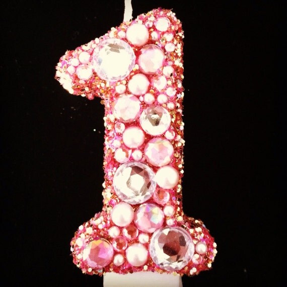 Glamour Princess 1st Birthday Candle Custom by LittleMissMraz