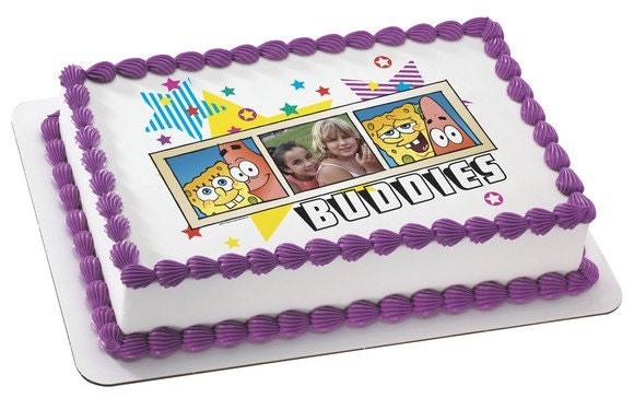 Spongebob Buddies Photocake Edible Image Cake Topper Il_570xn