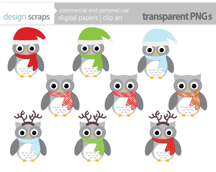 christmas owl clip art free download - photo #27