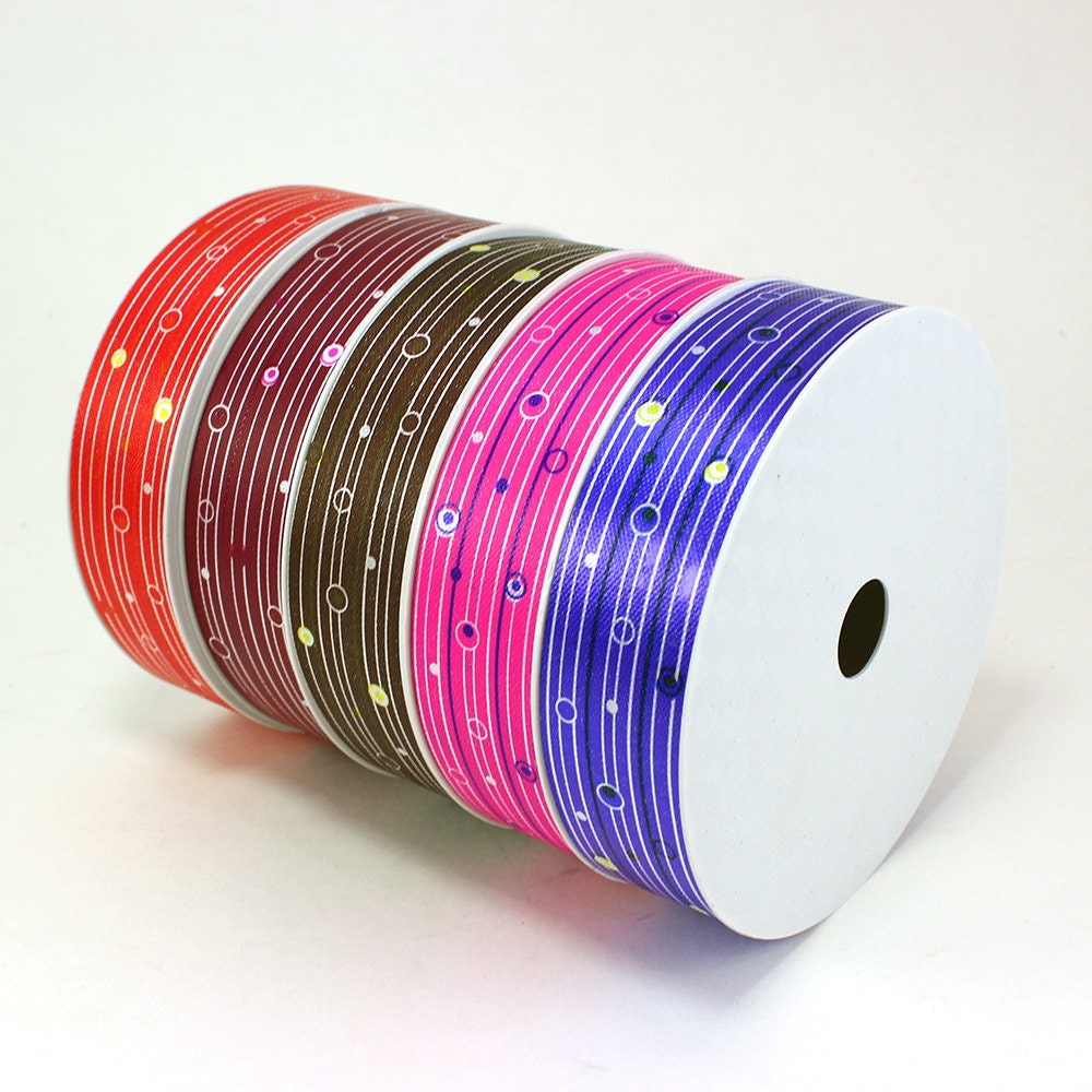 Line & Circle Design Ribbon 1-5/8" (spool of 50 yards) - ** FREE SHIPPING ** Il_570xn