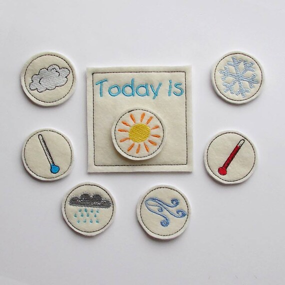 Kids Weather Chart Toddler Educational Toy by AnnsCraftHouse