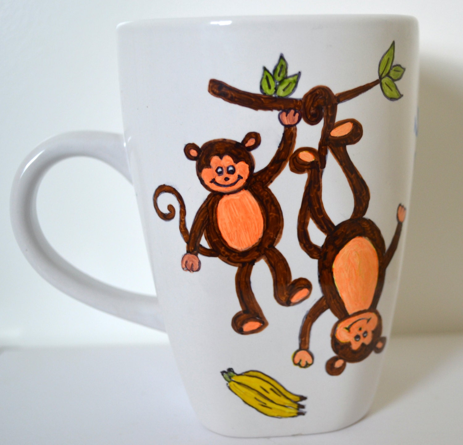 Monkey Coffee Mug Funny Personalized Gift, Customize For Any Occasion, Brown 10 oz - DreamAndCraft