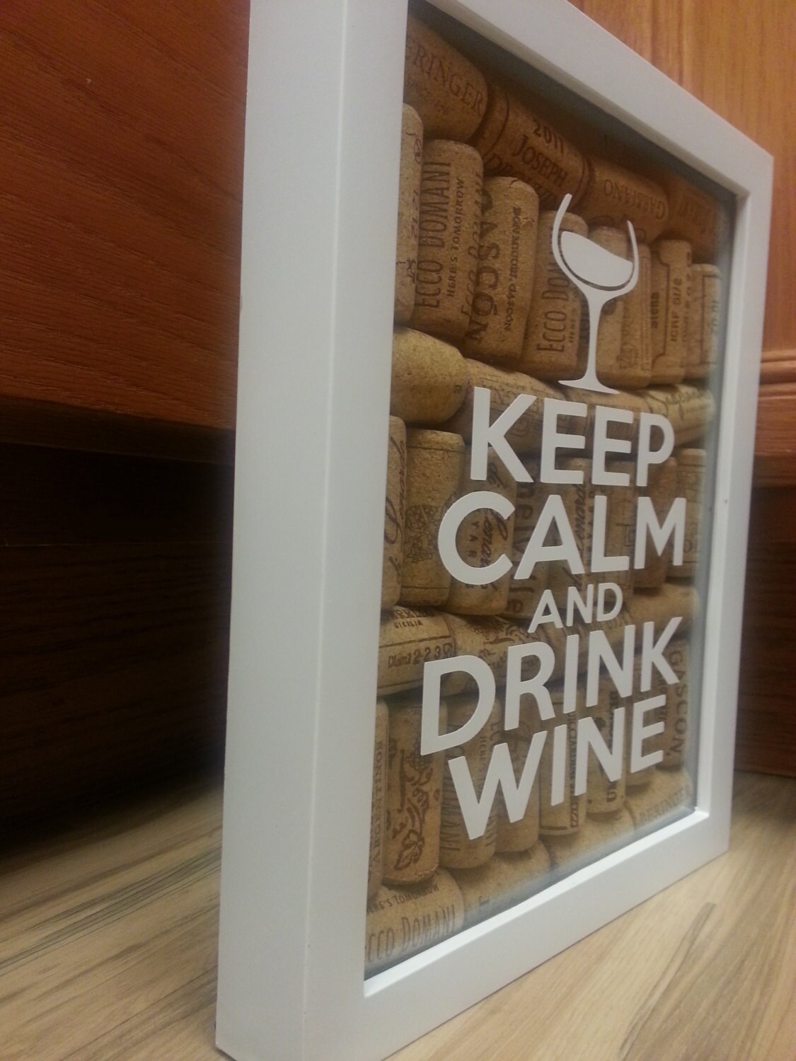 Shadow box Wine Cork Holder Cork Keeper Keep by MandasLove4Vinyl