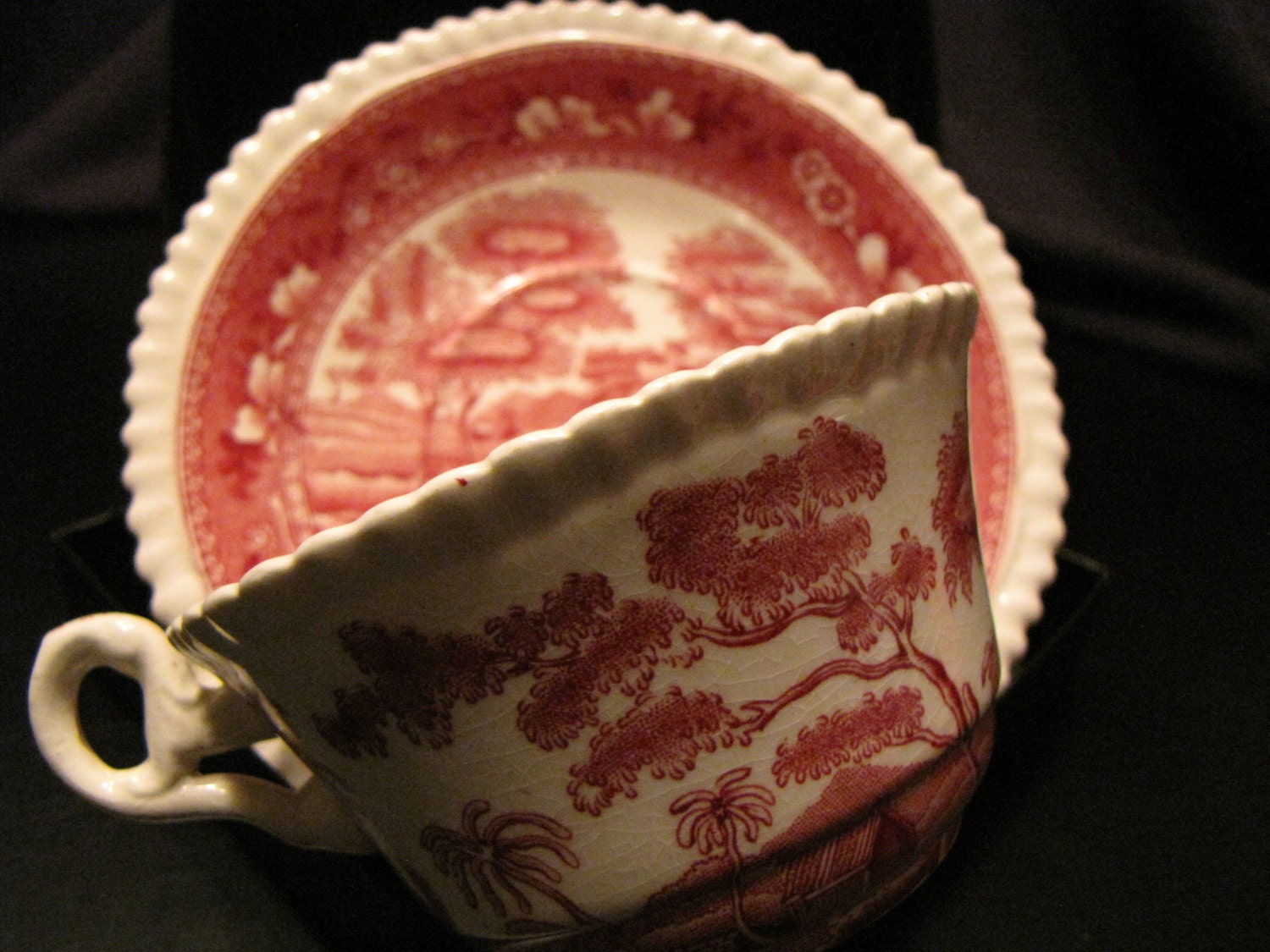 Copeland Spode Pink Tower Old Mark Cup And Saucer Set