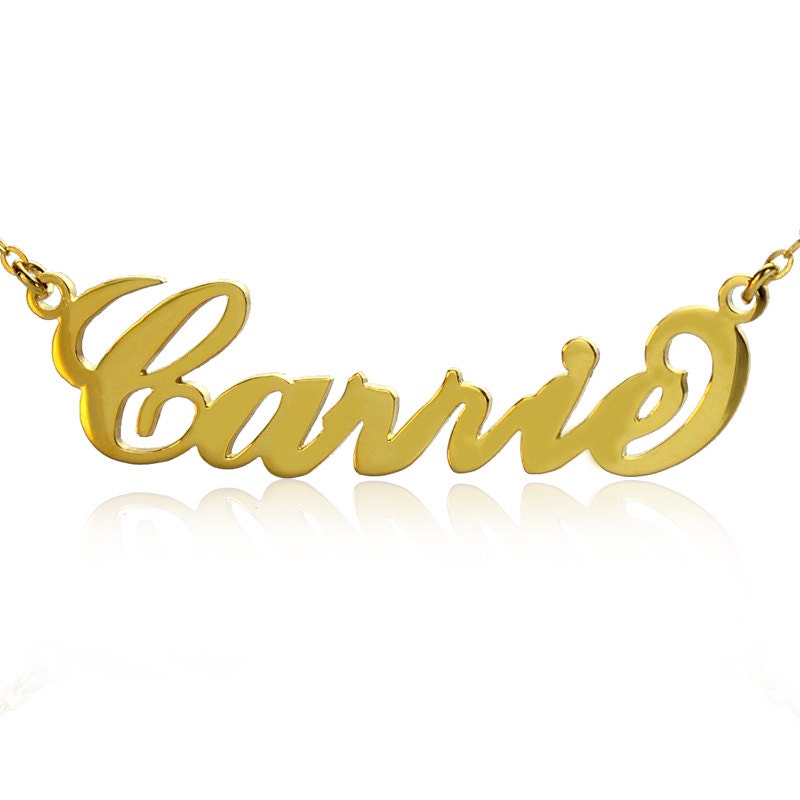 Custom Carrie Bradshaw Name Necklaces By Themonogramnecklace