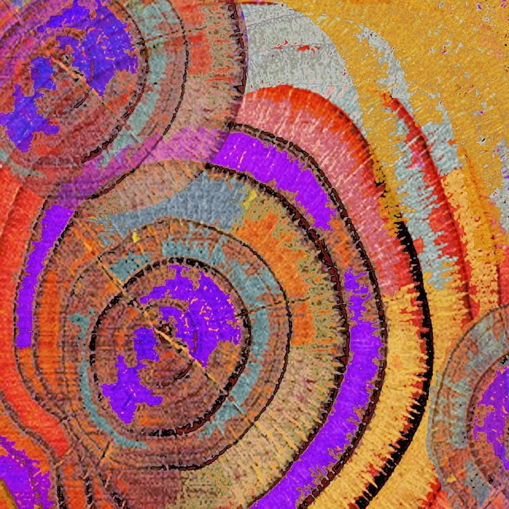 Tree Ring Abstract - Giclee Print - RubinoFineArt Tree Ring Abstract - Giclee Print - RubinoFineArt
