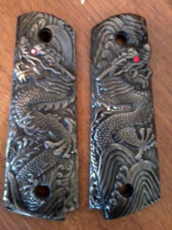 Sculpted Dragon Grips Fit 1911 Colt 45 And Most By Custom1911 4999