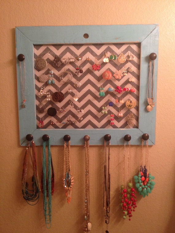 Adorable Custom Made Jewelry Holder - Great for Earrings and Necklaces