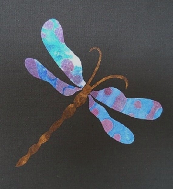 Easy Dragonfly Quilt Applique Pattern Design by HumburgCreations