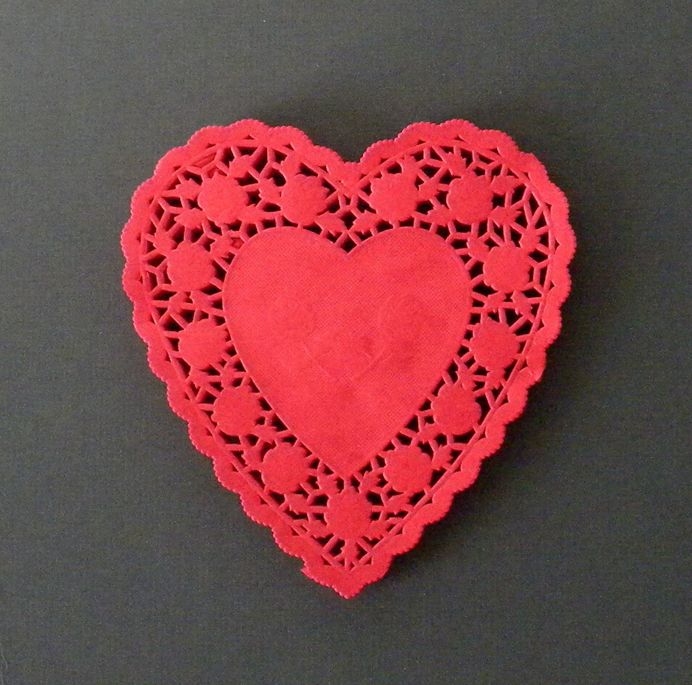 50 Red Paper Heart Doilies 6 inch Embossed by CMWrapNShipSupply