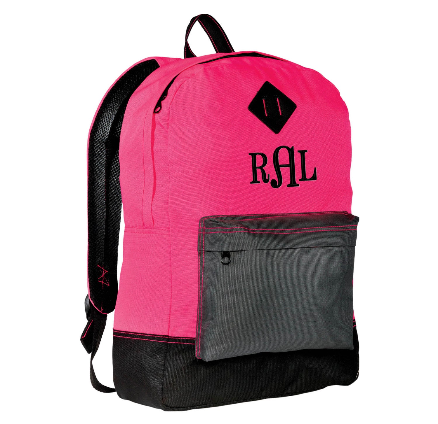 Items similar to Personalized Backpack Neon Large Monogrammed School Bookbag Teens on Etsy