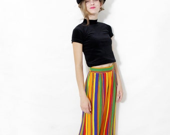 colorful striped palazzo pants