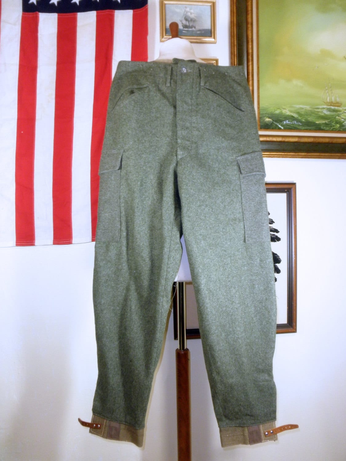 Authentic WW2 Swedish Army M39 Wool Trousers Excellent