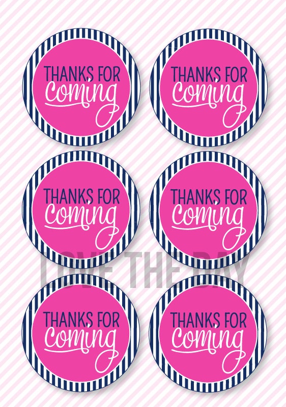 Pink & Navy Flamingo PRINTABLE Favor Tags from Love The Day Il_570xn