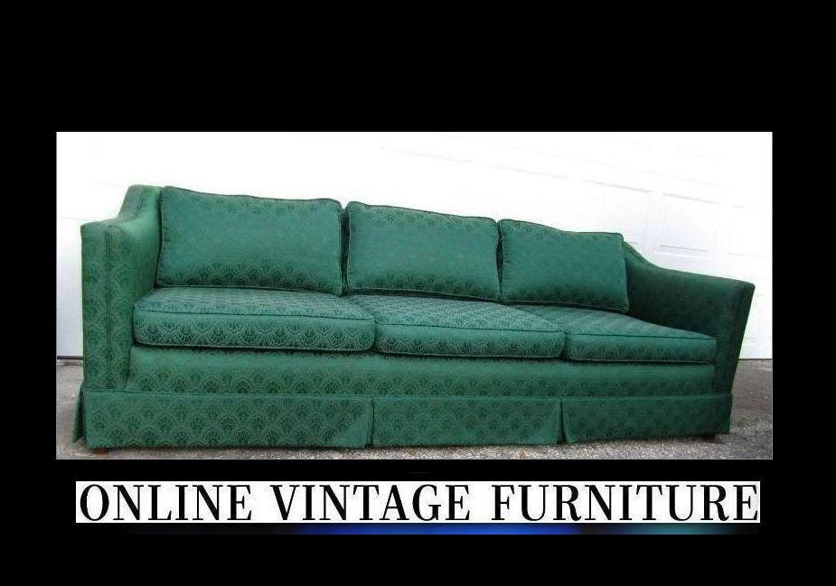1940s vintage sofa couch davenport long mid by OnVintageFurniture