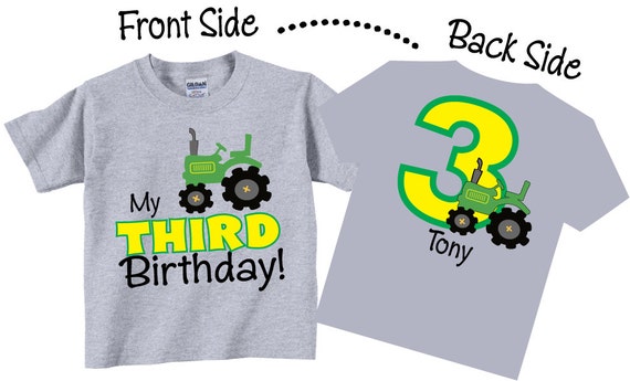 3rd Birthday T Shirt
 3rd Birthday Shirts and Tshirts with Tractor for by TheCuteTee