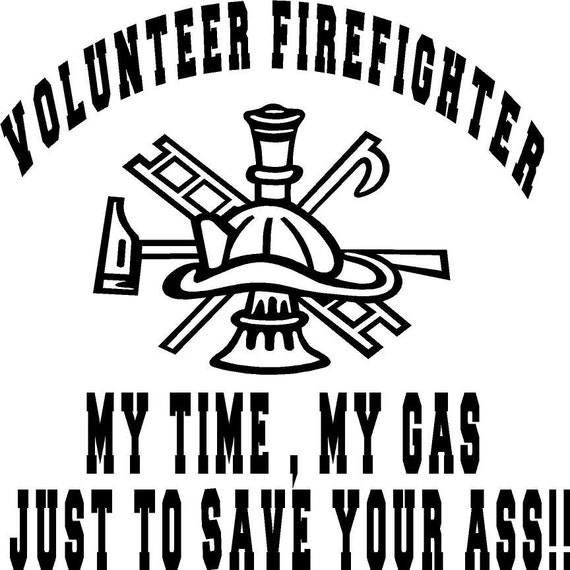 Volunteer Firefighter Vinyl Decal For Car Truck By Aimvinylsigns 