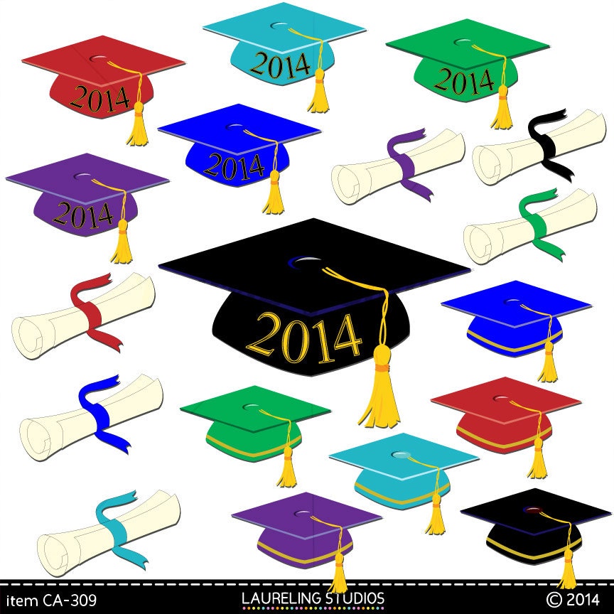 graduation clipart: 2015 graduation digital by LaurelingStudios