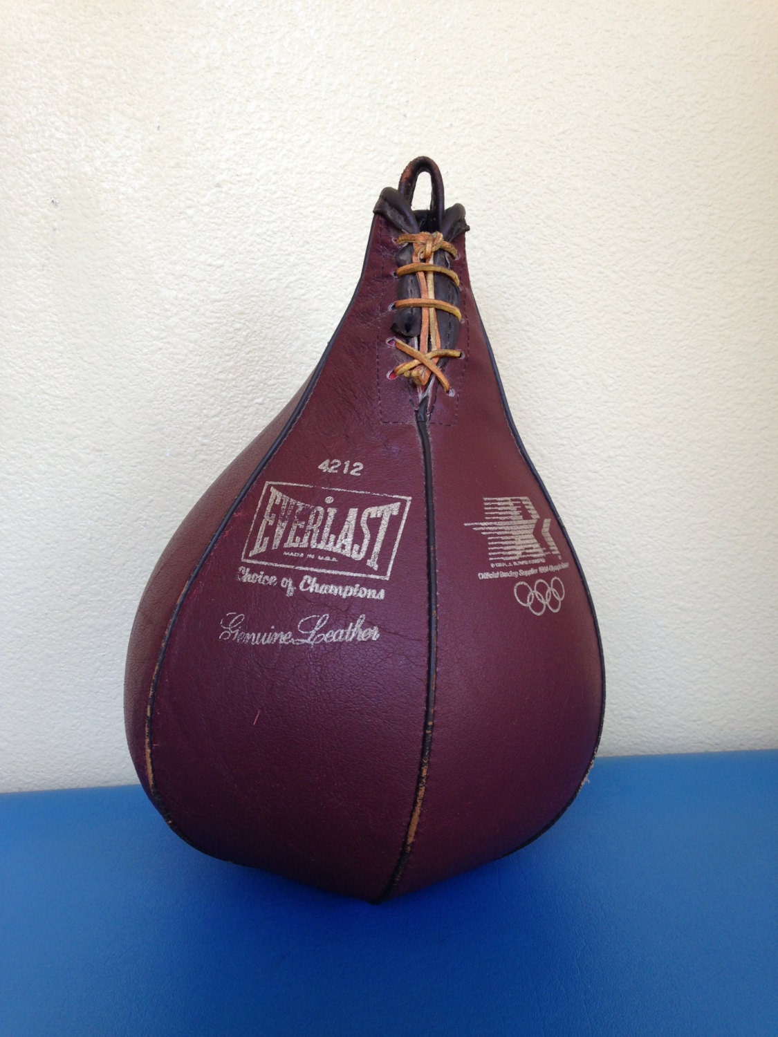 Vintage Everlast USA Leather Speed Bag 4212 by AcodaMercantile