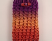 Knit Phone Case Rainbow Colors - Universal cell phone cover - fits Samsung Galaxy S3, S4, Iphone and more - SophiesKnitStuff