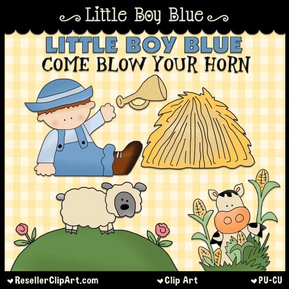 Little Boy Blue Digital Clip Art Commercial by ResellerClipArt