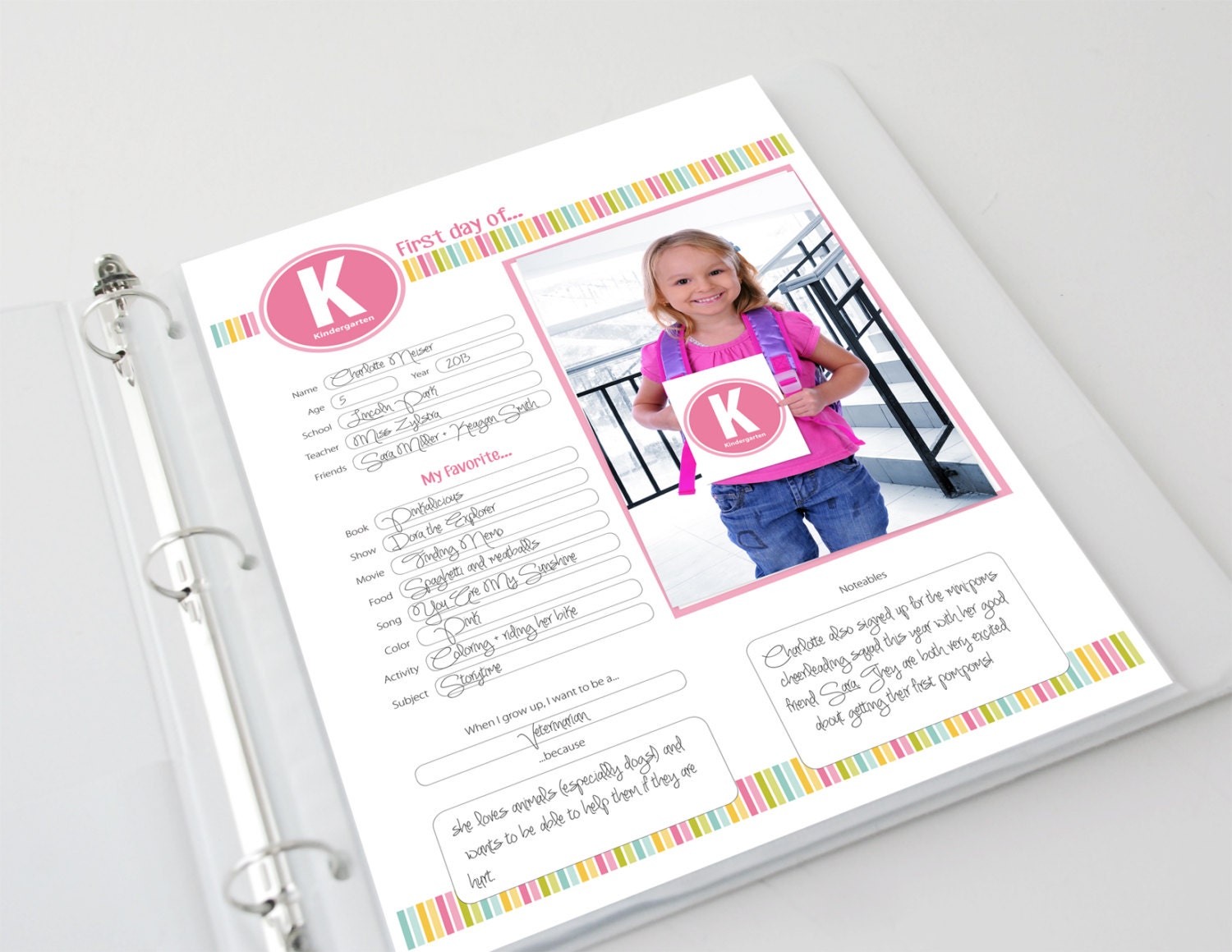 First Day of School Memories Scrapbook Pages, Photo Cards & Book Cover First Day of School Memories Scrapbook Pages, Photo Cards & Book Cover