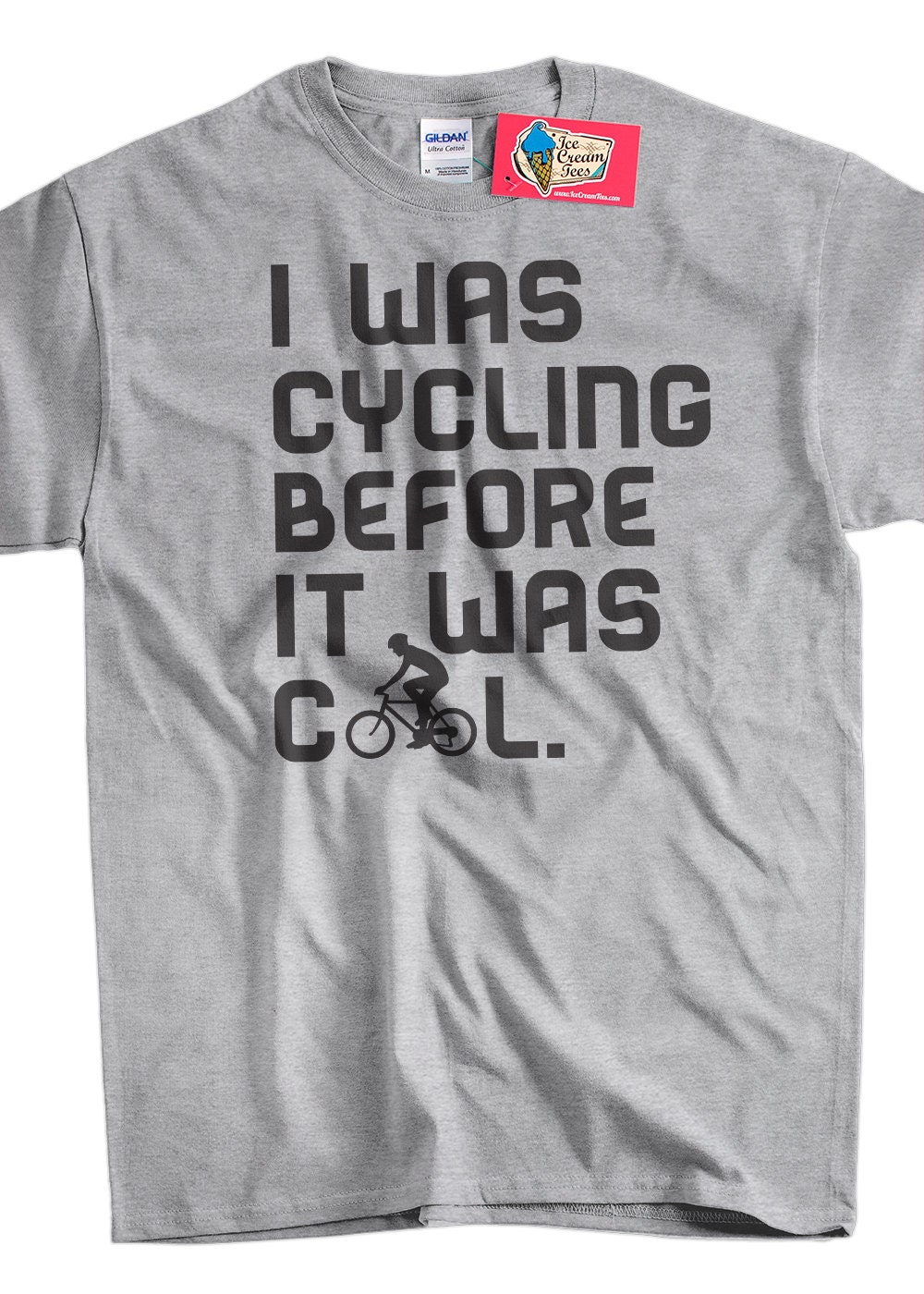 Funny Bike T Shirt Bicycle Biking Cyclist I Was Cycling Before