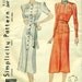 SIMPLICITY 2647 - 1930s Frocks, One with Short Looped Sleeves - FACTORY FOLDS