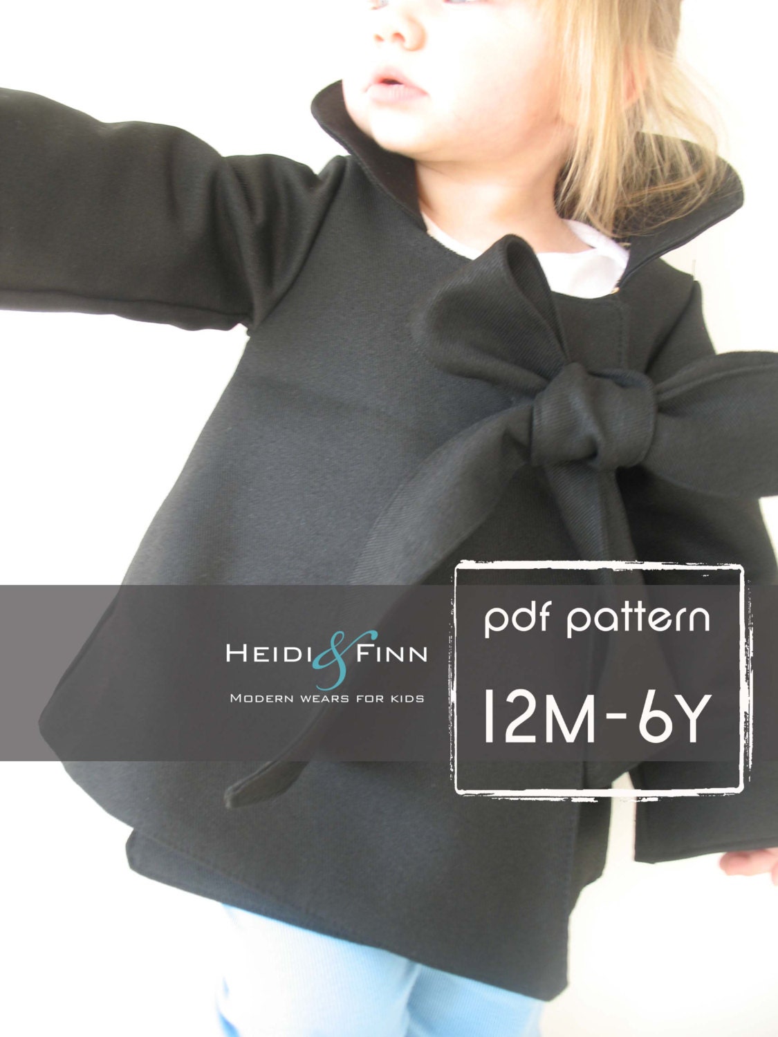 Chic Cocktail Swing Coat pattern and tutorial 12M-6T holiday jacket PDF