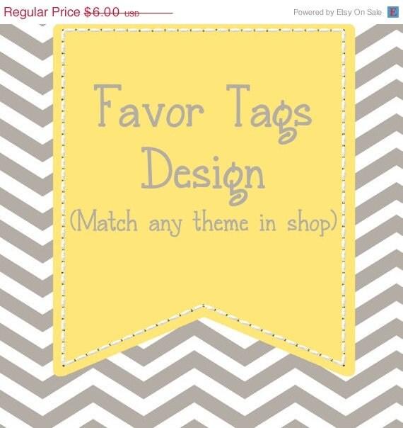 10% Off Holiday Sale Matching Party Favor Tags - PRINTABLE TOPPER DESIGN Il_570xn