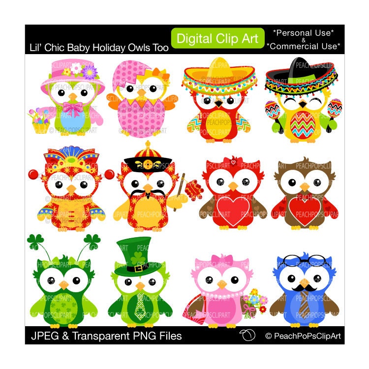 new year's owl clipart - photo #12