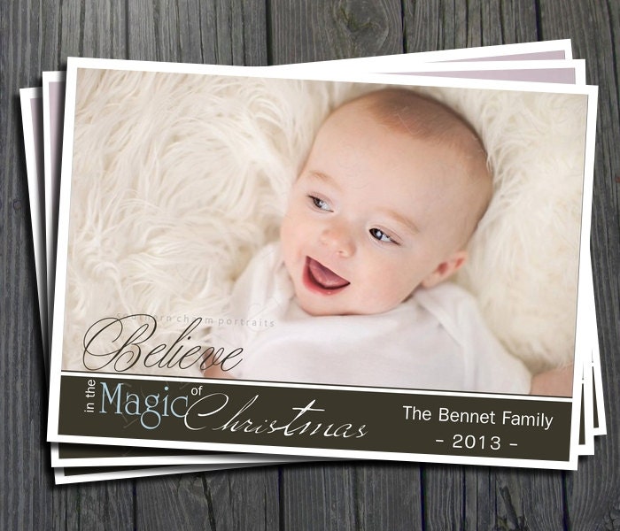 Photo Christmas Card - Printable Holiday Card Il_570xn