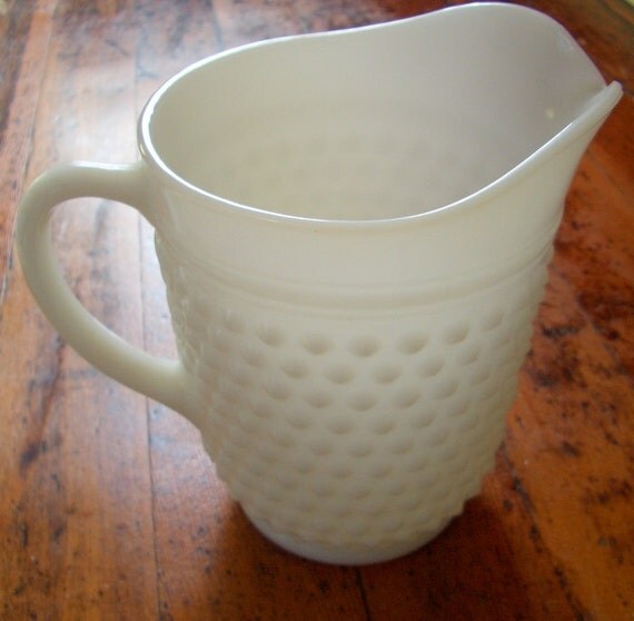 Items similar to Large Vintage Milk Glass Pitcher on Etsy