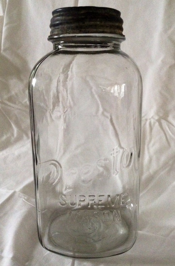 Extra Large Presto Clear Glass Canning Jar with by EstateSaleFun
