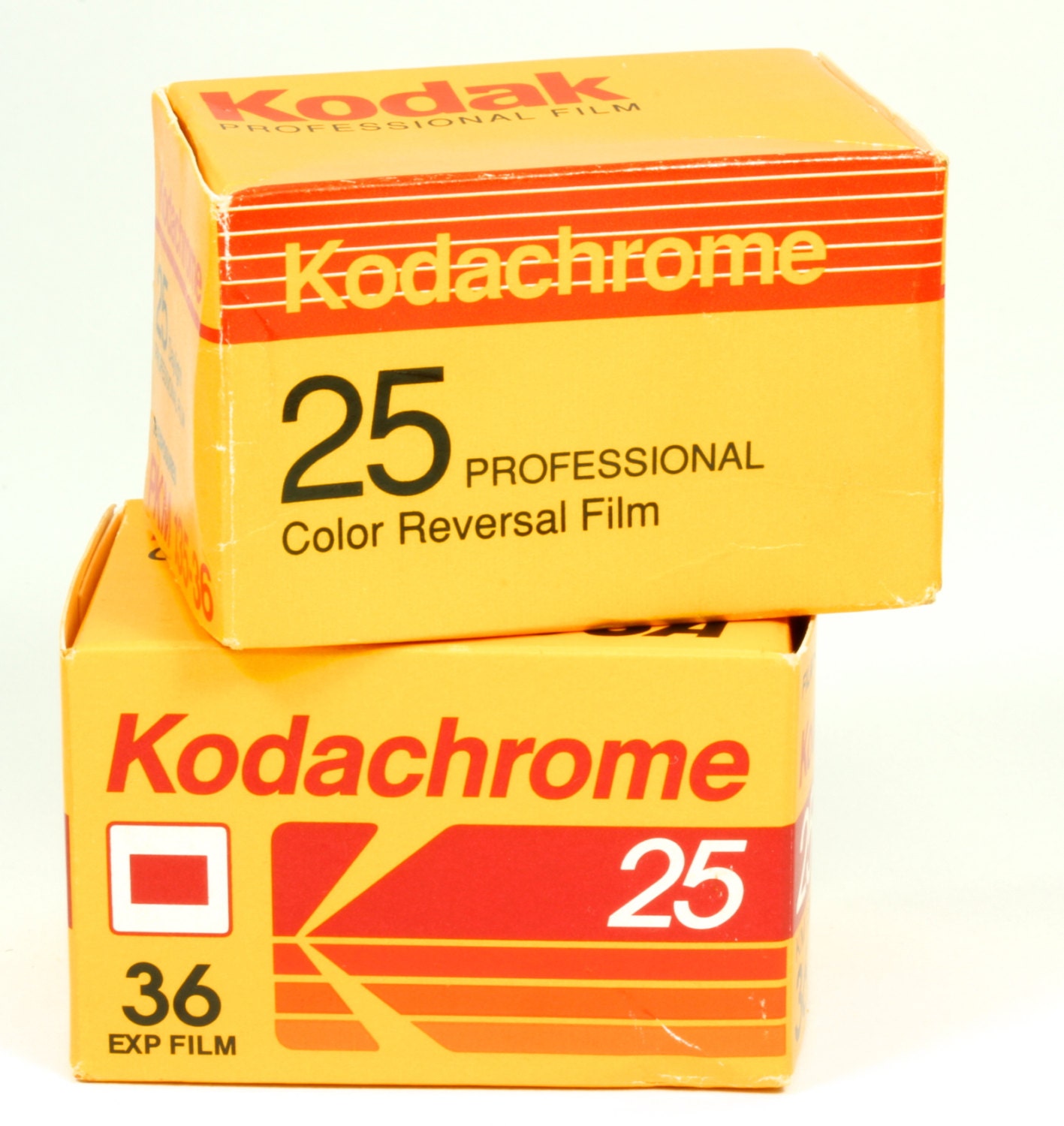 Eastman Kodak Company Unused Kodak Slide Film Kodachrome 25 Daylight Professional Film Yellow and Orange Photography 35mm Film