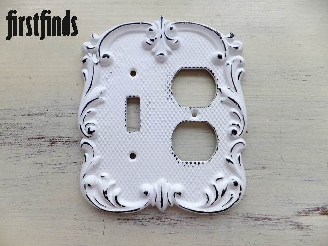 1 shabby chic white electrical outlet cover switch by 1 shabby chic white electrical outlet cover switch by