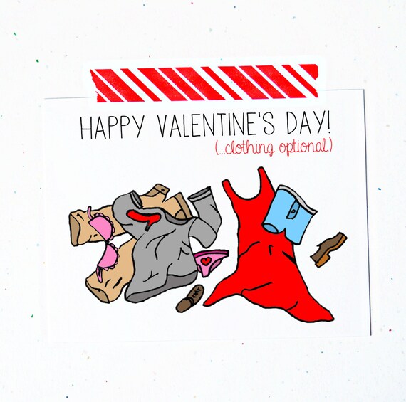 valentine's day card Naughty funny sexy happy clothing optional ...