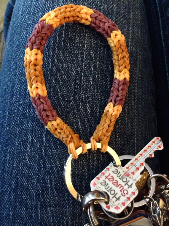 Items similar to Rainbow loom keychain on Etsy