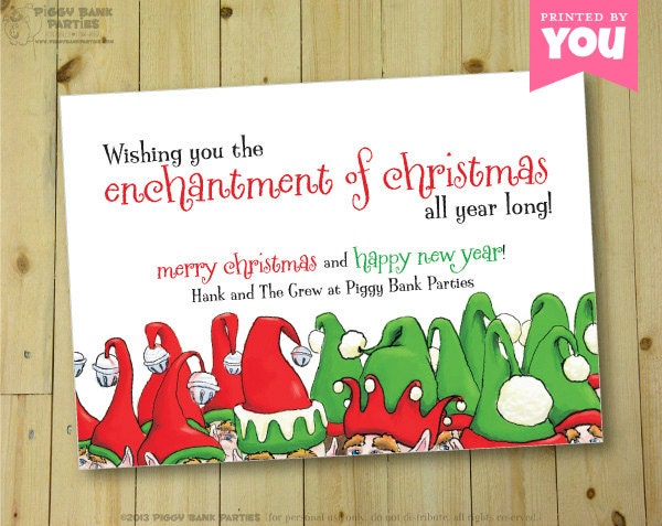 Enchanted Elves Invitation - Personalized DIY Printable Christmas Elf Hat Invite // Christmas Party // Christmas Card // Holiday Party - EHL Il_570xn