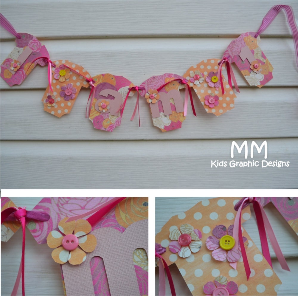 3D I am One Banner - Personalized Colorful Birthday Banner - Custom Birthday Banner - Baby Room Decor Il_570xn