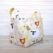Storage, Basket, Fabric Bin, Organizer, Nursery Decor, Diaper Storage - Farm Animals, Sheep, Lambs, Light Yellow - Ready to Ship