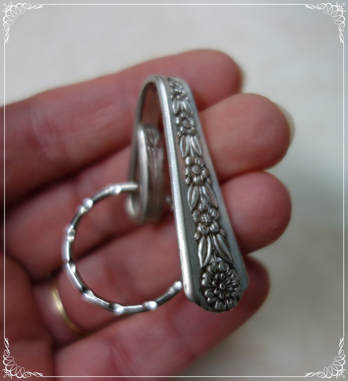 Purse hook Key finder keychain for purse by handpaintedpinkroses