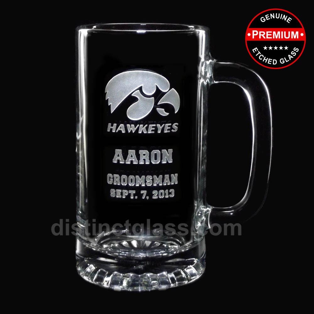 College FOOTBALL WEDDING BEER Mugs   Gifts for Best Man Groomsmen    college football beer mugs
