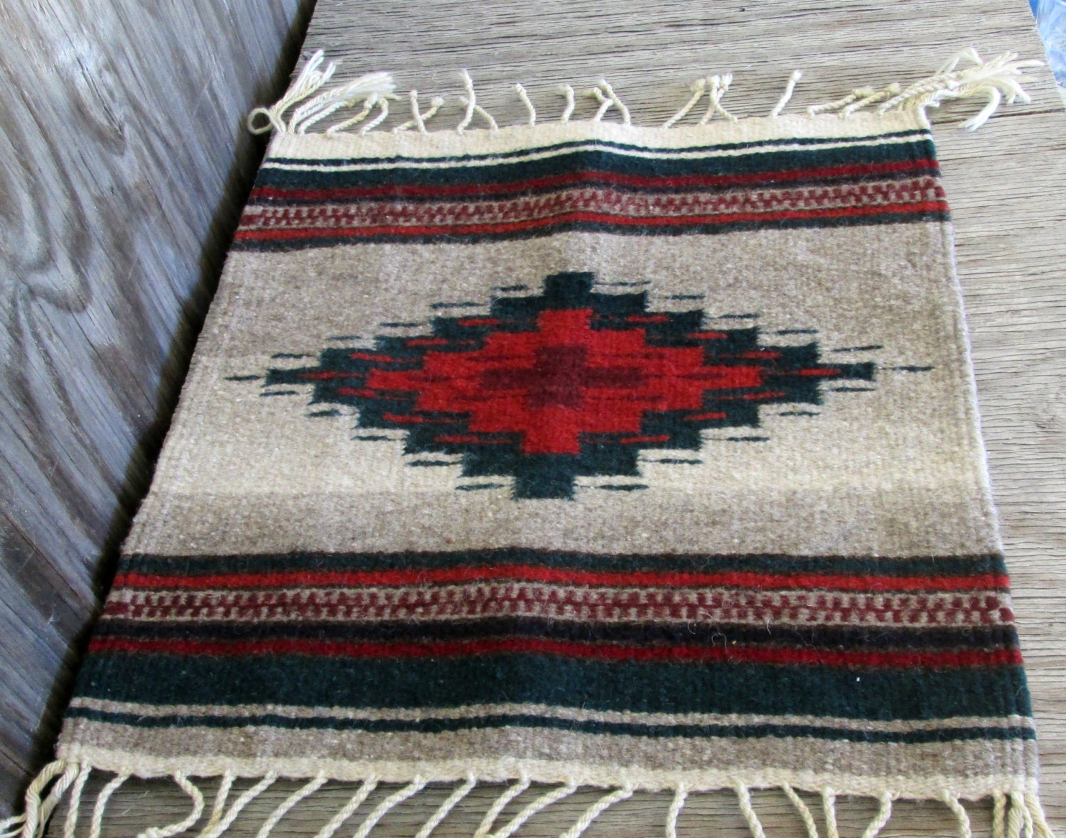 Navajo Wall Hanging Small Rug Southwestern by WeeLambieVintage