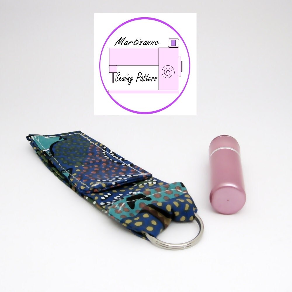 Lip Balm Holder Sewing Pattern Keychain Lipstick Case