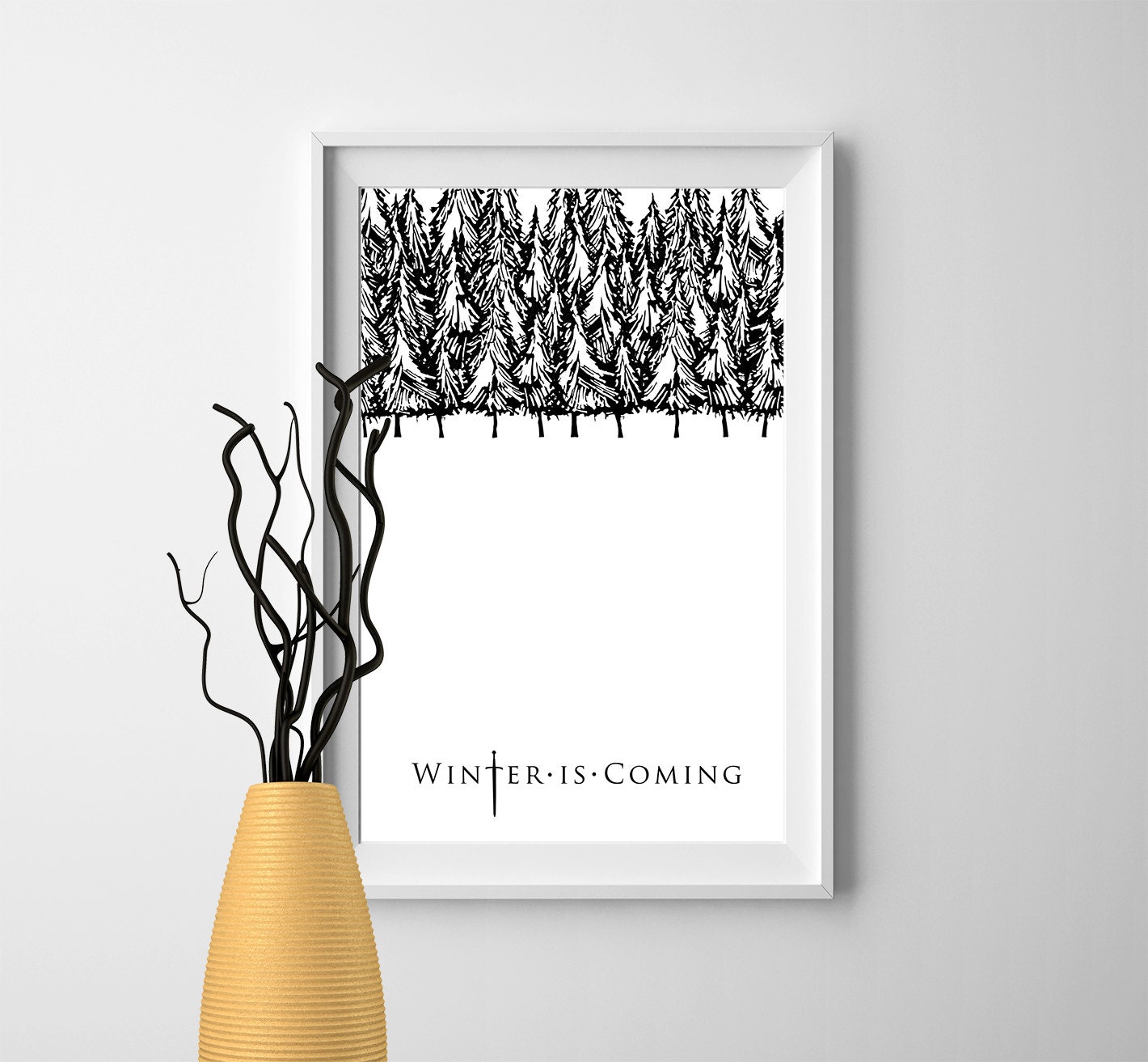 11X17" INSTANT DOWNLOAD Printable Digital art file "Winter is coming" Game of Thrones inspired