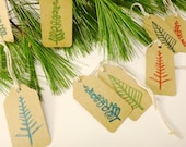 Merry Christmas Tree Tags Christmas Gift Wrap Holiday Party Favor Holiday Pacaging tags Vintage Style Simple Country Holiday Tags, Set of 12 - GreenBeltFarm