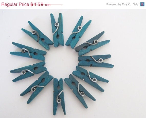 ON SALE Jade Green - 50 Mini Clothespins Il_570xn