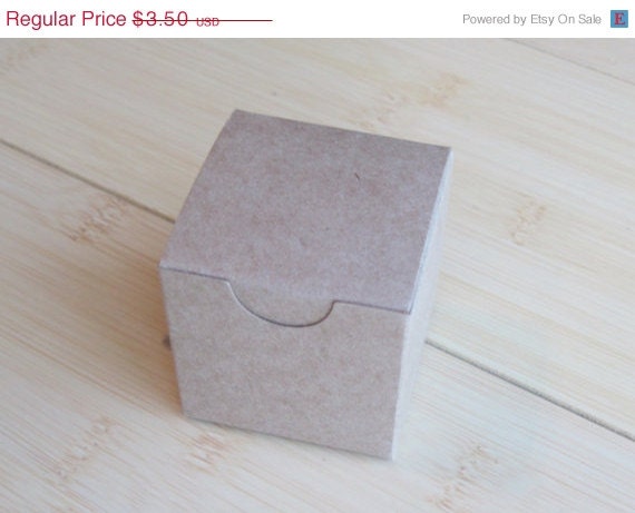 ON SALE 10 - Small 2 x 2 x 2 Kraft boxes - Perfect for party favors, candy buffets, weddings and so much more Il_570xn